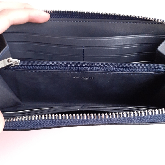 COACH 57649 Tea Rose Floral Flower Leather Wallet - Picture 7 of 8